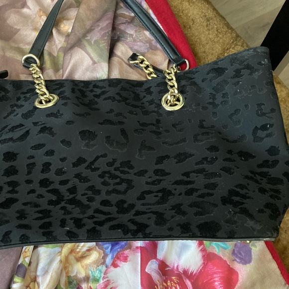 Calvin Klein black velvet animal spotted purse - Picture 4 of 12